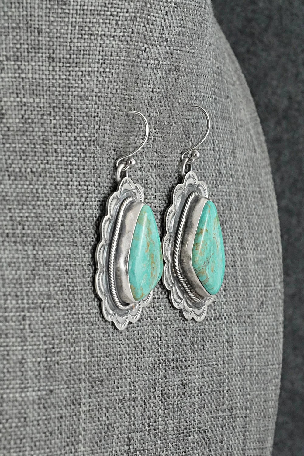 Turquoise & Sterling Silver Earrings - Bobby Johnson