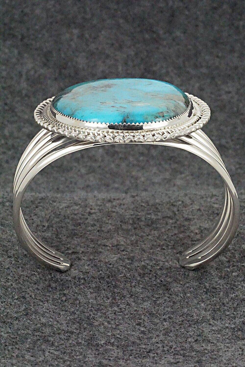 Turquoise & Sterling Silver Bracelet - Leslie Nez