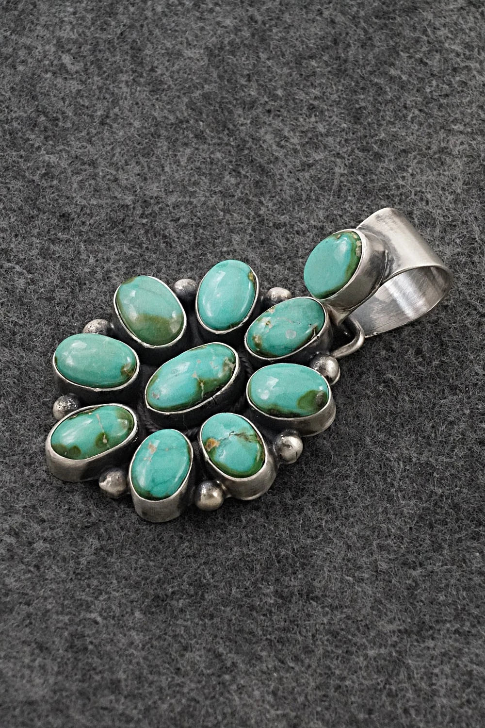 Turquoise & Sterling Silver Pendant - Bobby Johnson