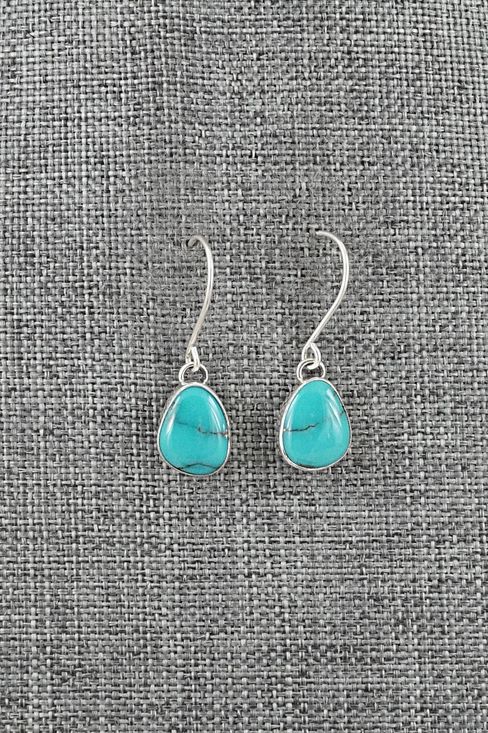 Turquoise & Sterling Silver Earrings - Eugene Gruber