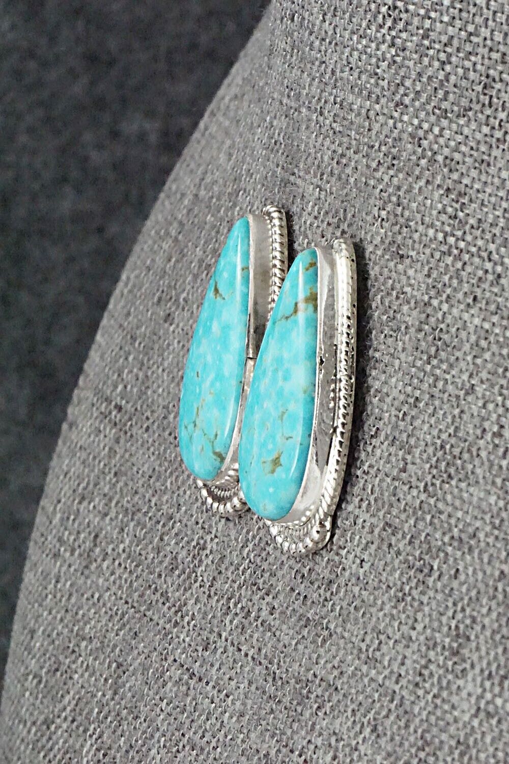 Turquoise & Sterling Silver Earrings - Verley Betone