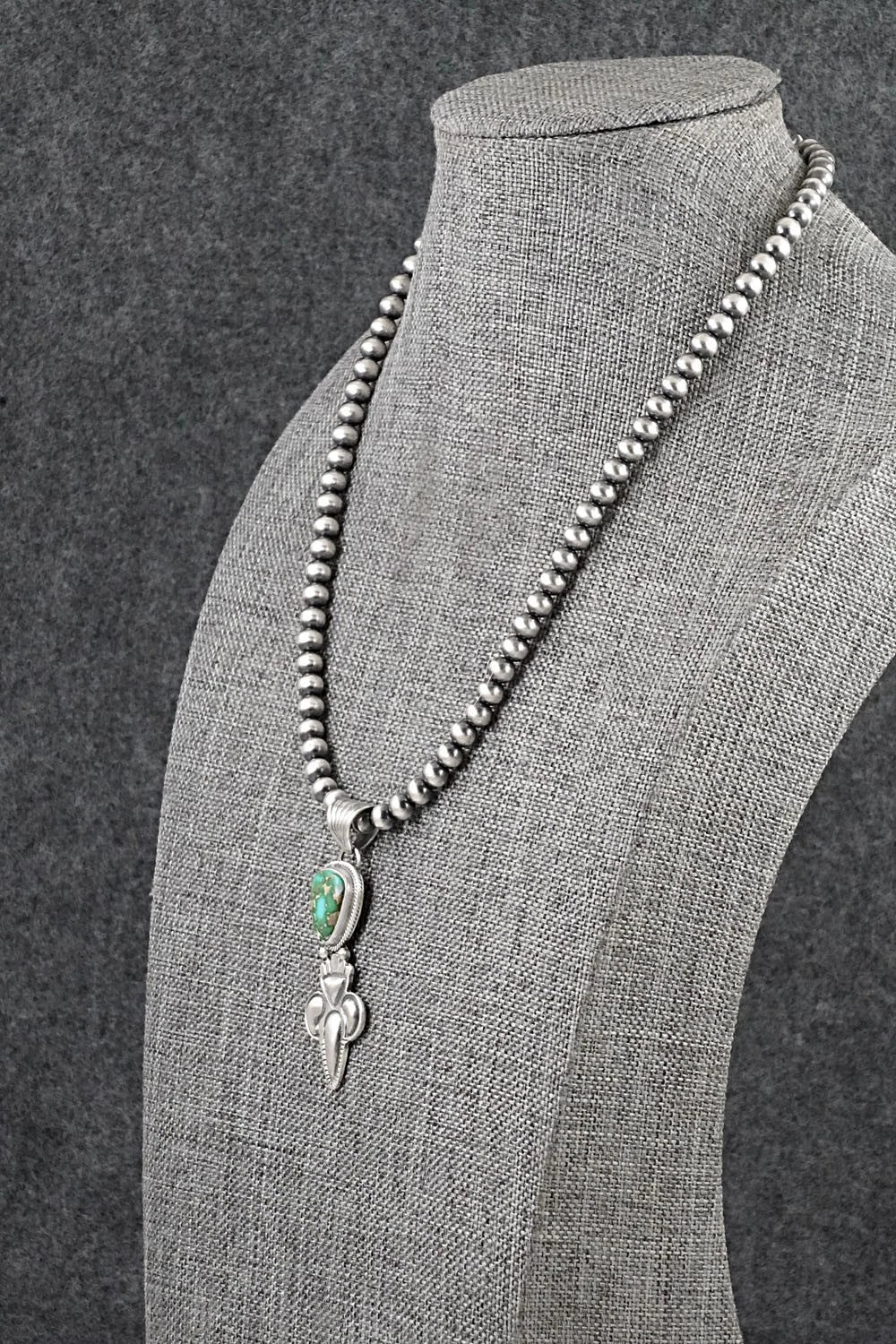 Turquoise & Sterling Silver Necklace - Gary Shorty