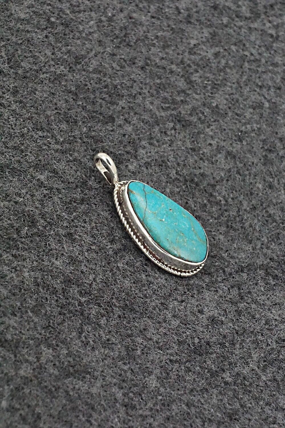 Turquoise & Sterling Silver Pendant - Ernest Hawthorne