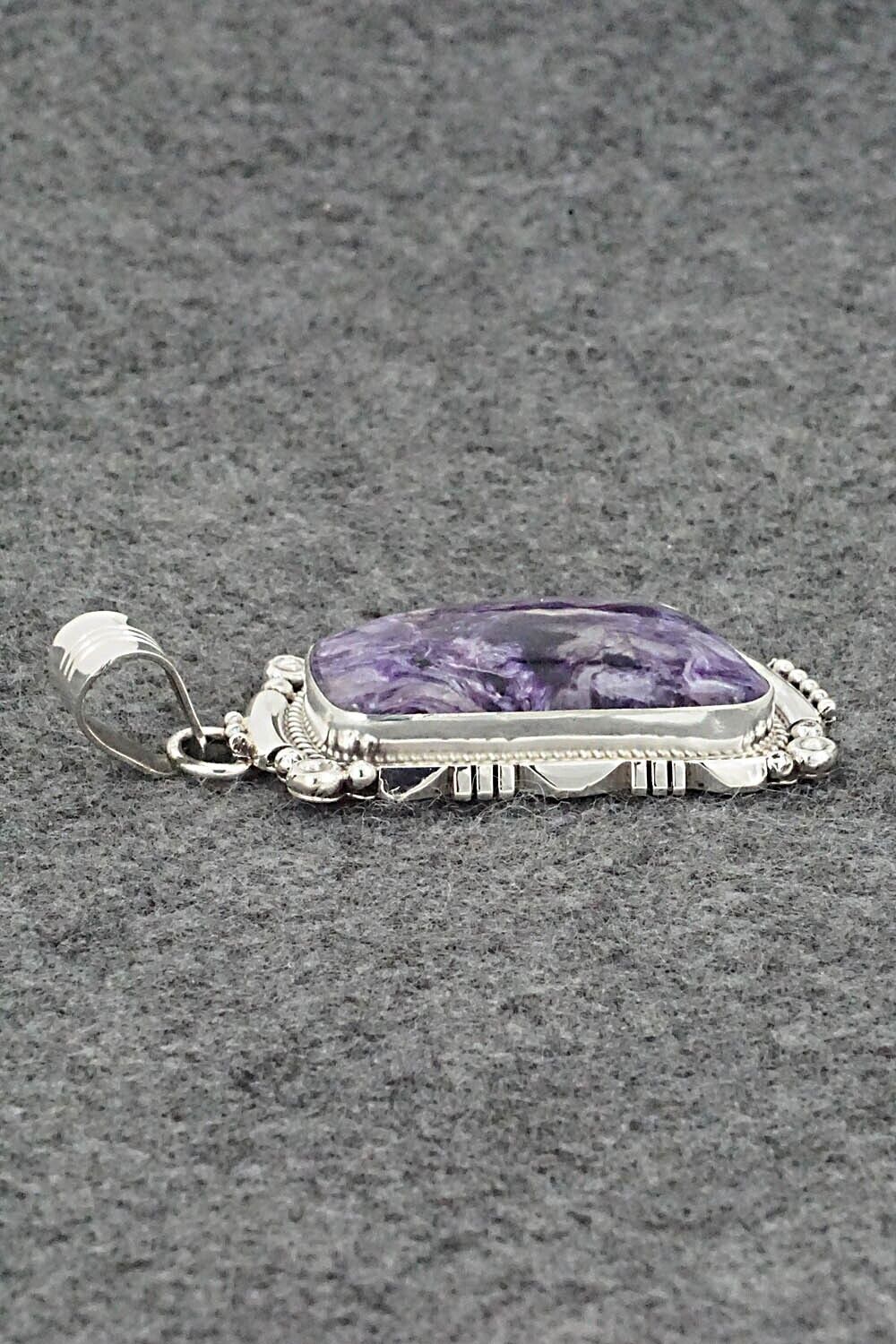 Charoite & Sterling Silver Pendant - Daniel Benally