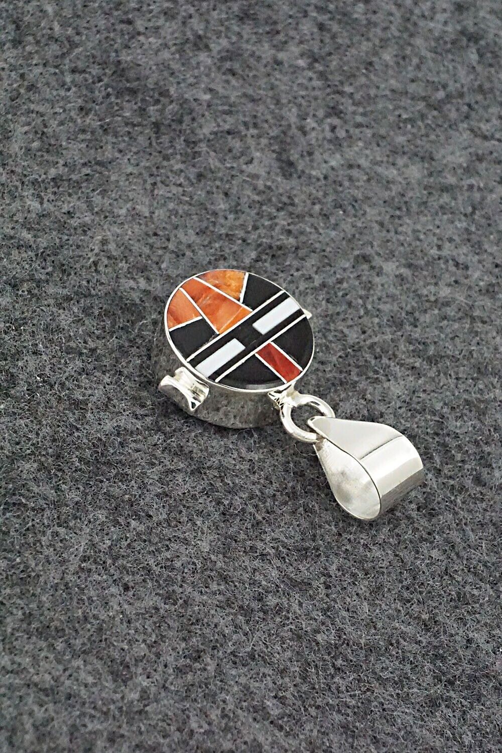 Multi-Stone & Sterling Silver Double-Sided Pendant - Edison Yazzie
