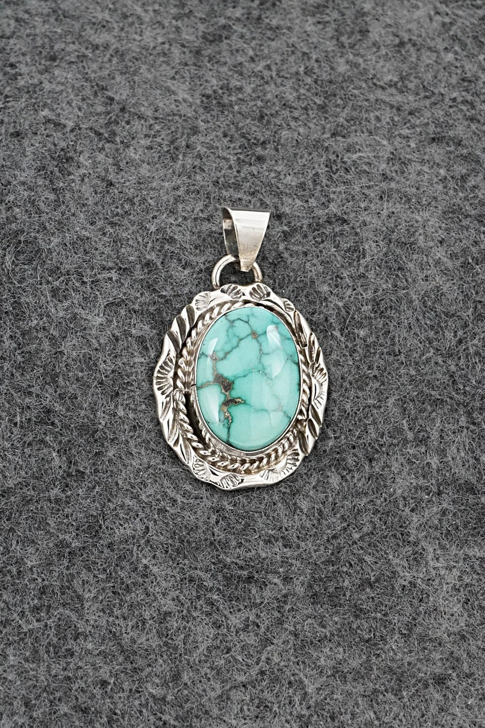 Turquoise and Sterling Silver Pendant - Gene Martinez