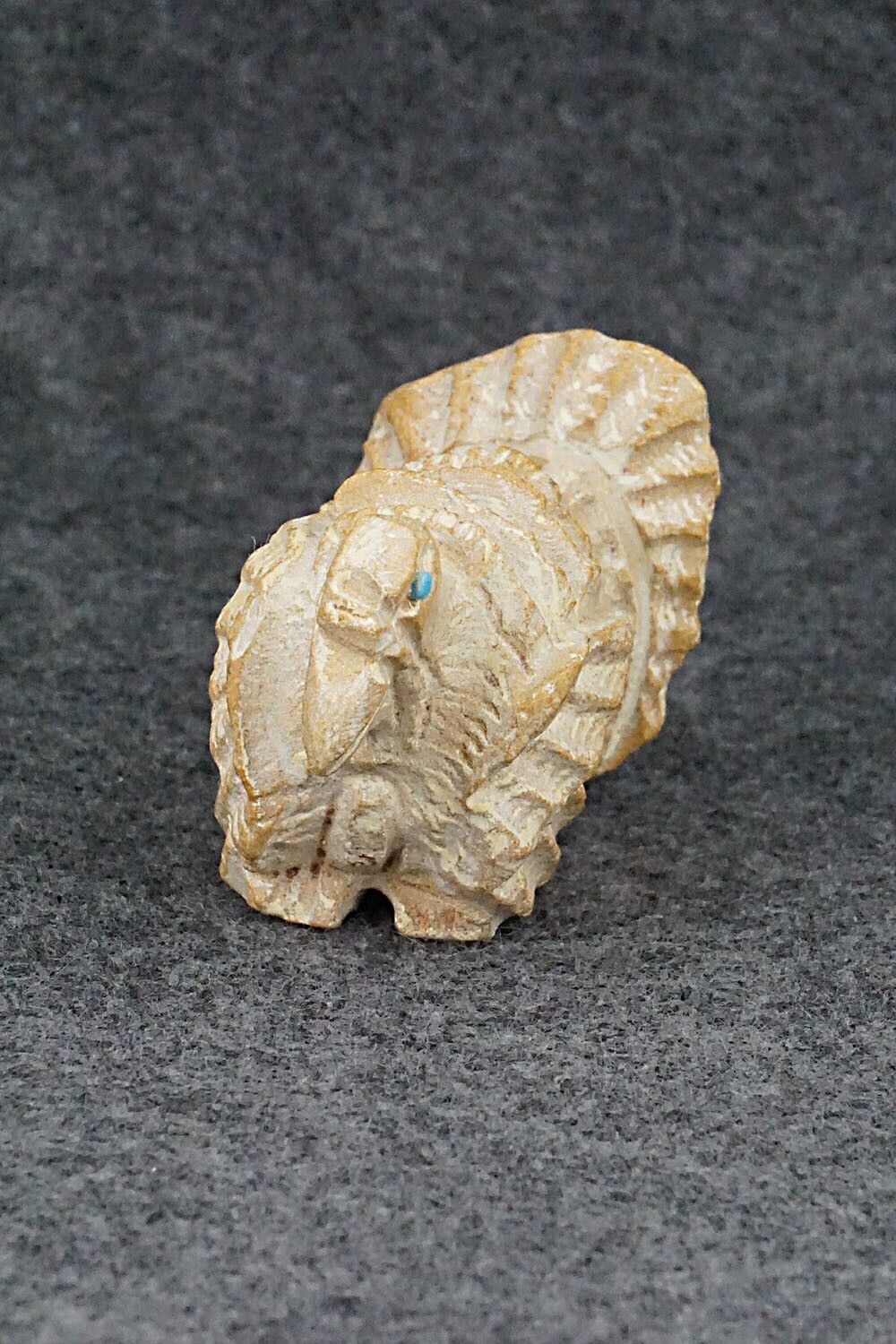 Turkey Zuni Fetish Carving - Jerrold Lahaleon