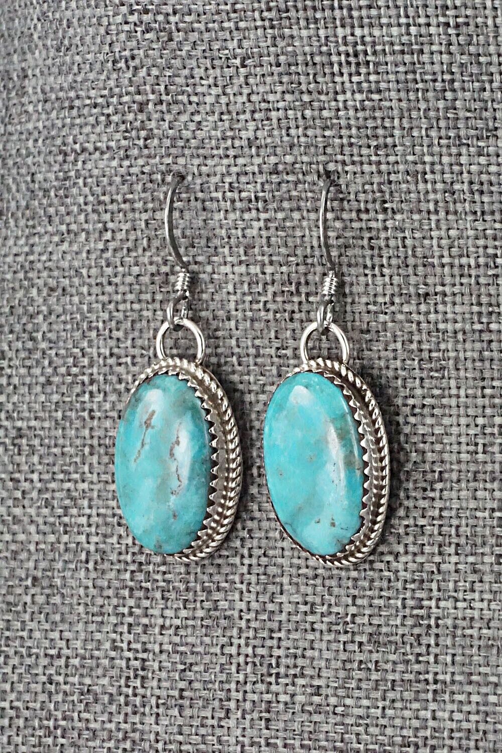 Turquoise & Sterling Silver Earrings - Ernest Hawthorne
