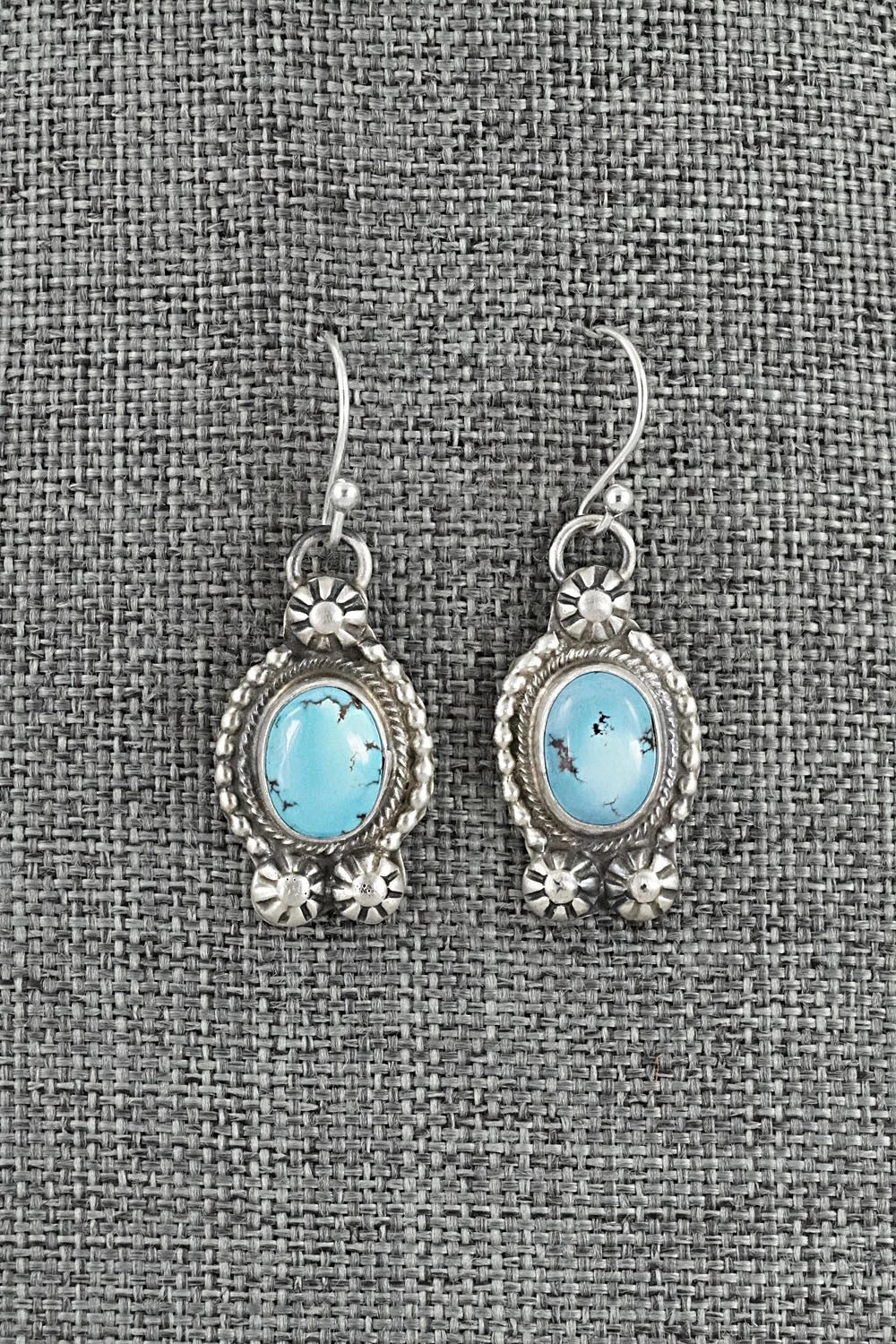 Turquoise & Sterling Silver Necklace and Earrings Set - Kathleen Livingston