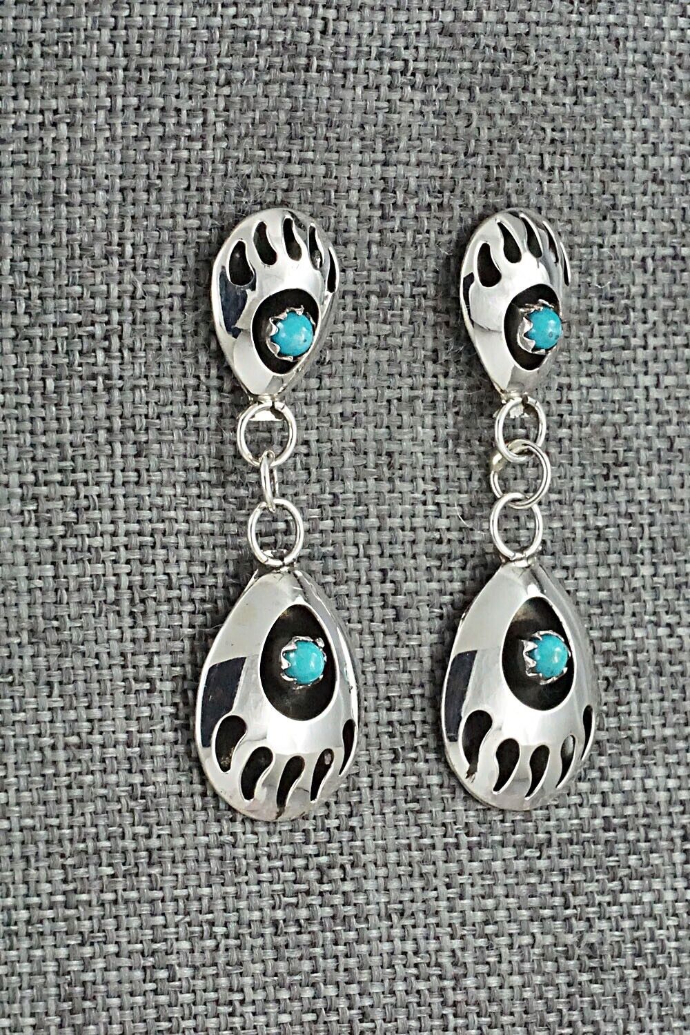 Turquoise & Sterling Silver Earrings - Leroy Parker