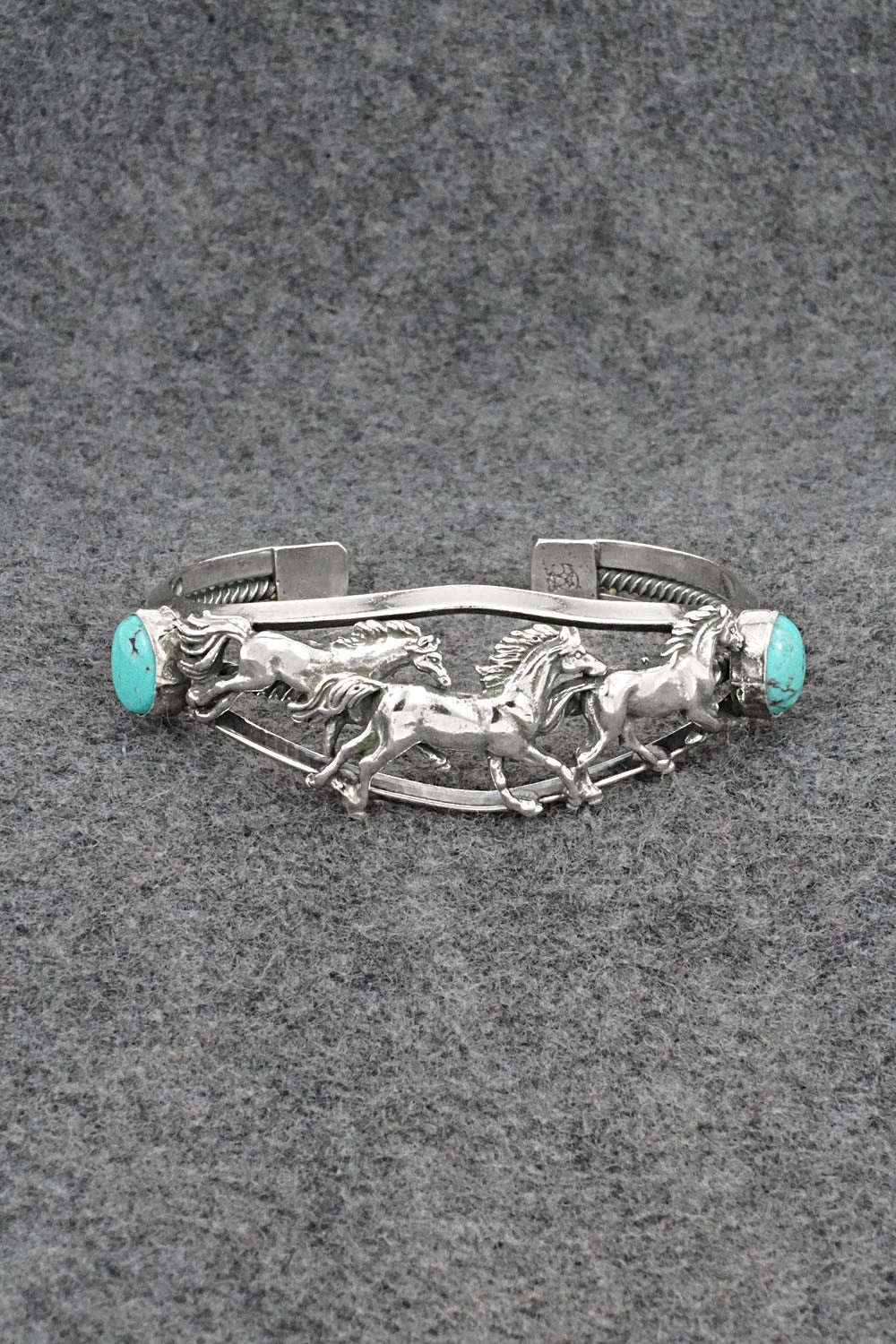 Turquoise & Sterling Silver Bracelet - Bobby Platero