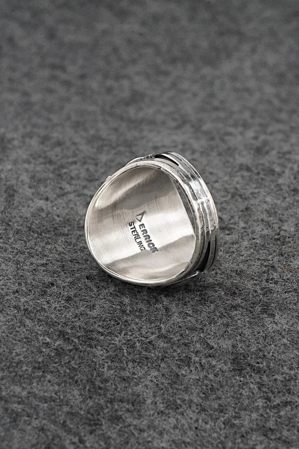 Turquoise & Sterling Silver Ring - Derrick Gordon - Size 8