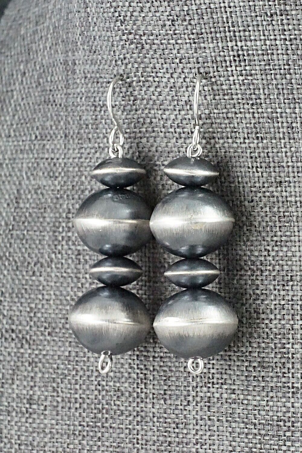 Sterling Silver Navajo Pearl Earrings - Tonisha Haley