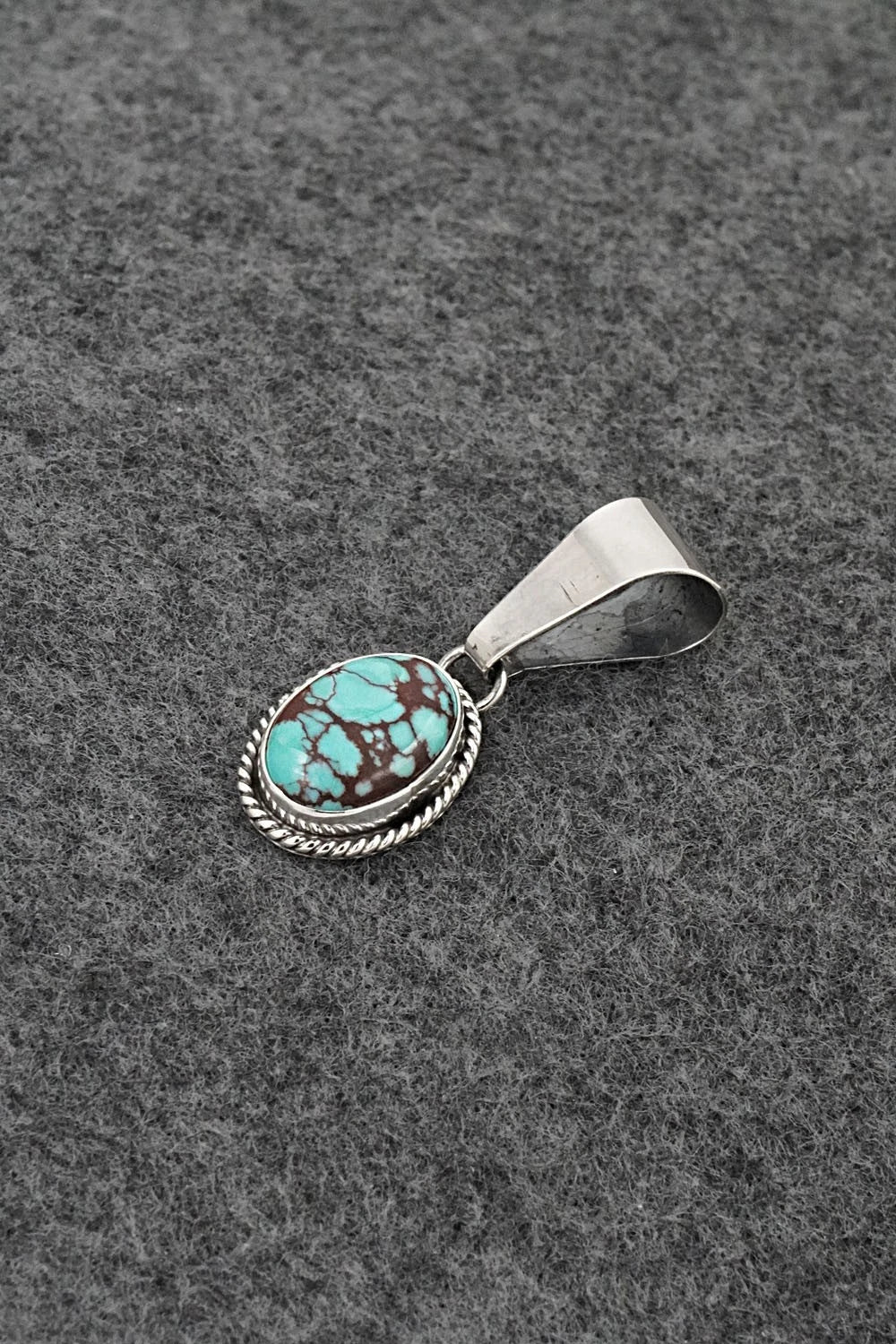Turquoise & Sterling Silver Pendant - Eugene Gruber