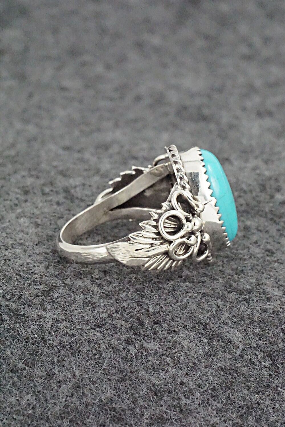 Turquoise & Sterling Silver Ring - Jeannette Saunders - Size 9.5