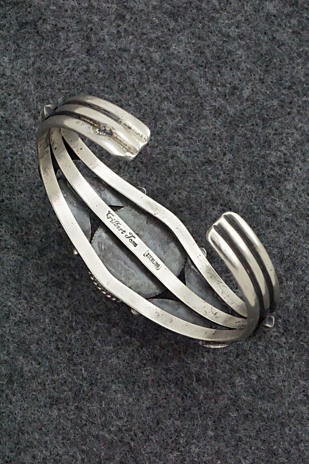 Turquoise & Sterling Silver Bracelet - Gilbert Tom