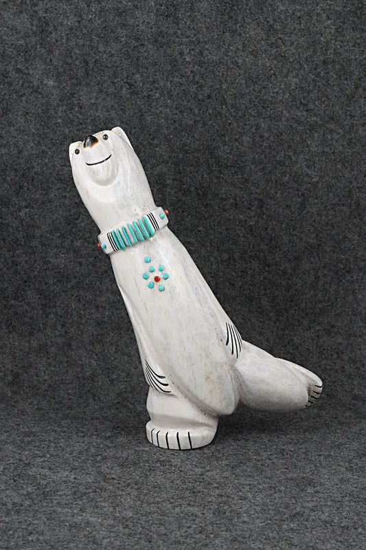 Dancing Bear Zuni Fetish Carving - Claudia Peina