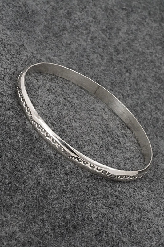 Sterling Silver Bangle Bracelet - Elaine Tahe
