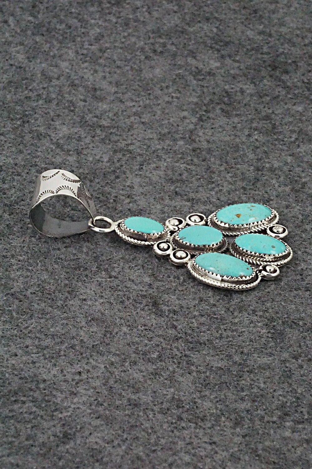 Turquoise & Sterling Silver Pendant - Ernest Hawthorne
