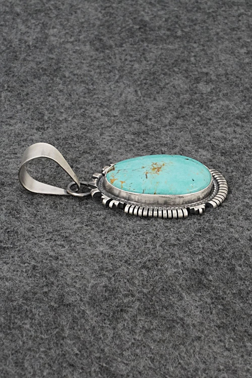 Turquoise & Sterling Silver Pendant - Randy Billy