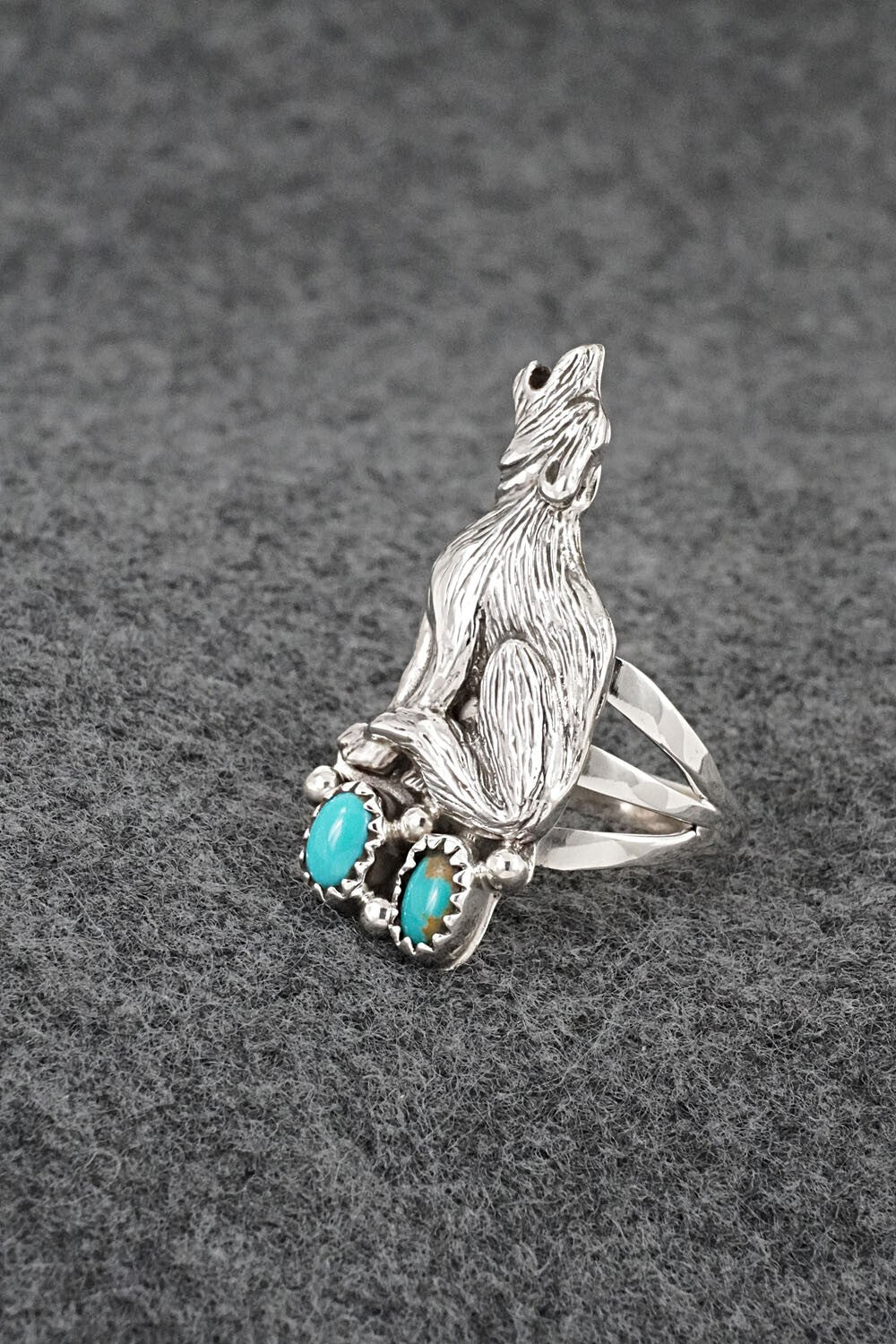 Turquoise & Sterling Silver Ring - Robert Martinez - Size 7.75