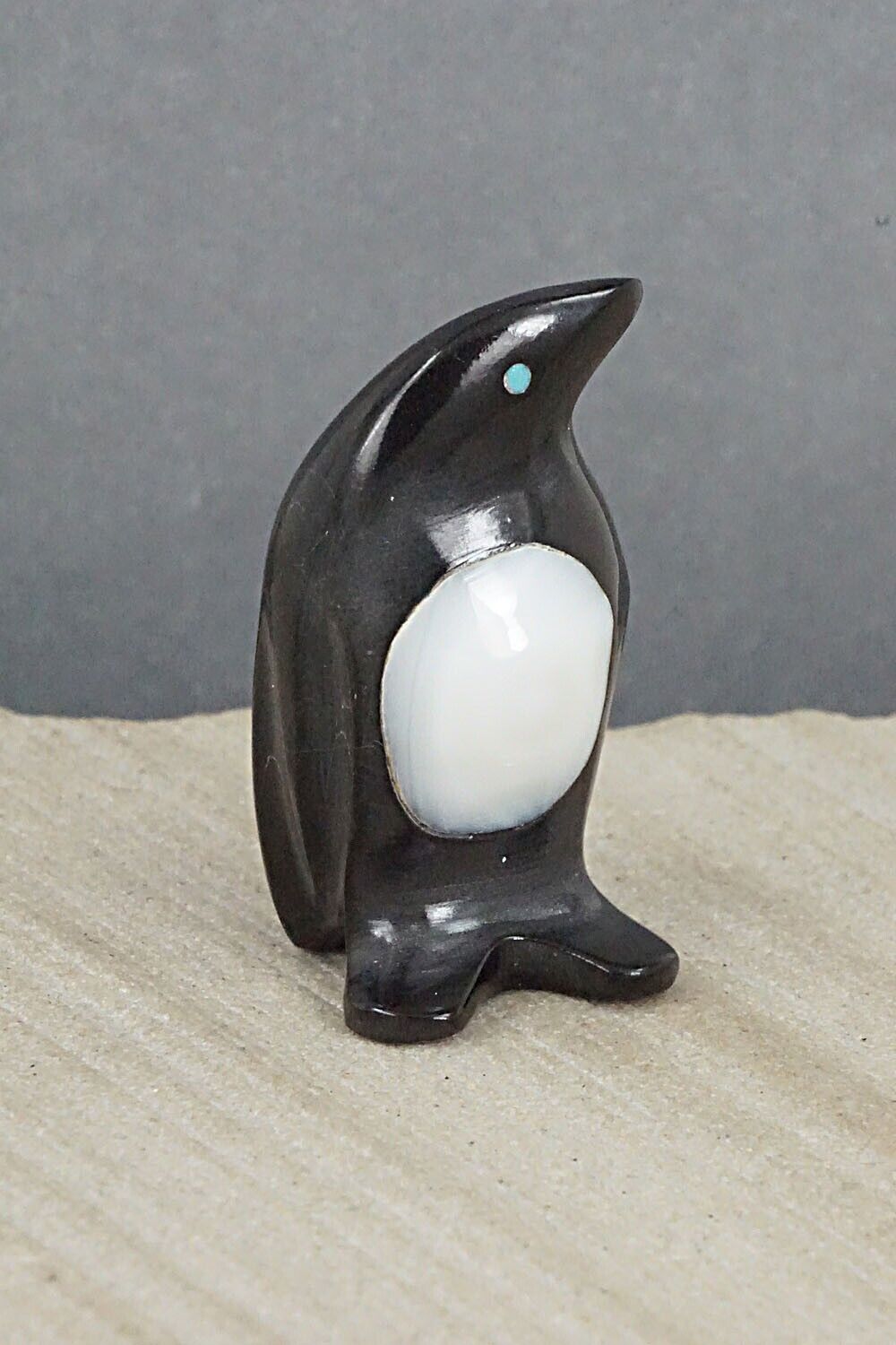 Penguin Zuni Fetish Carving - Calvert Bowannie