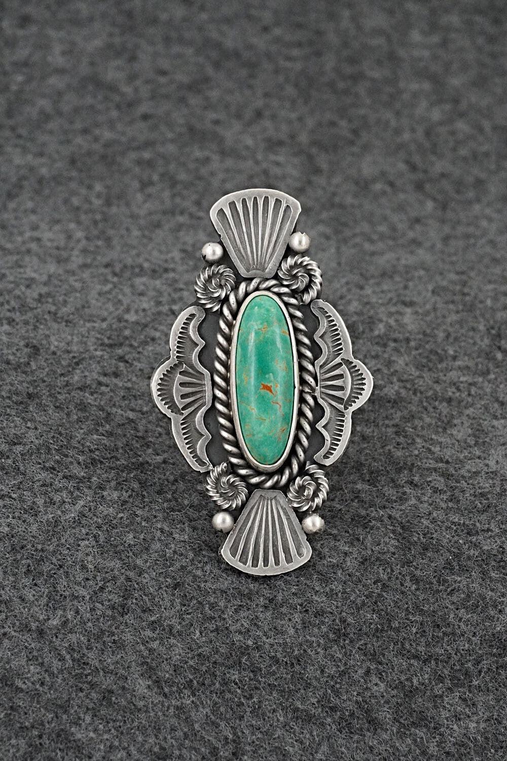 Turquoise & Sterling Silver Ring - Michael Calladitto - Size 10