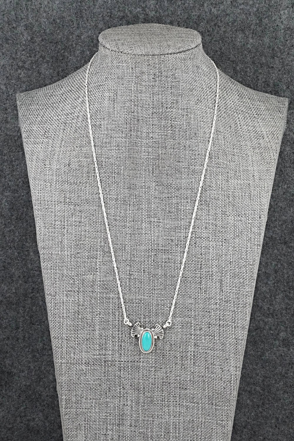 Turquoise & Sterling Silver Necklace - Verley Betone