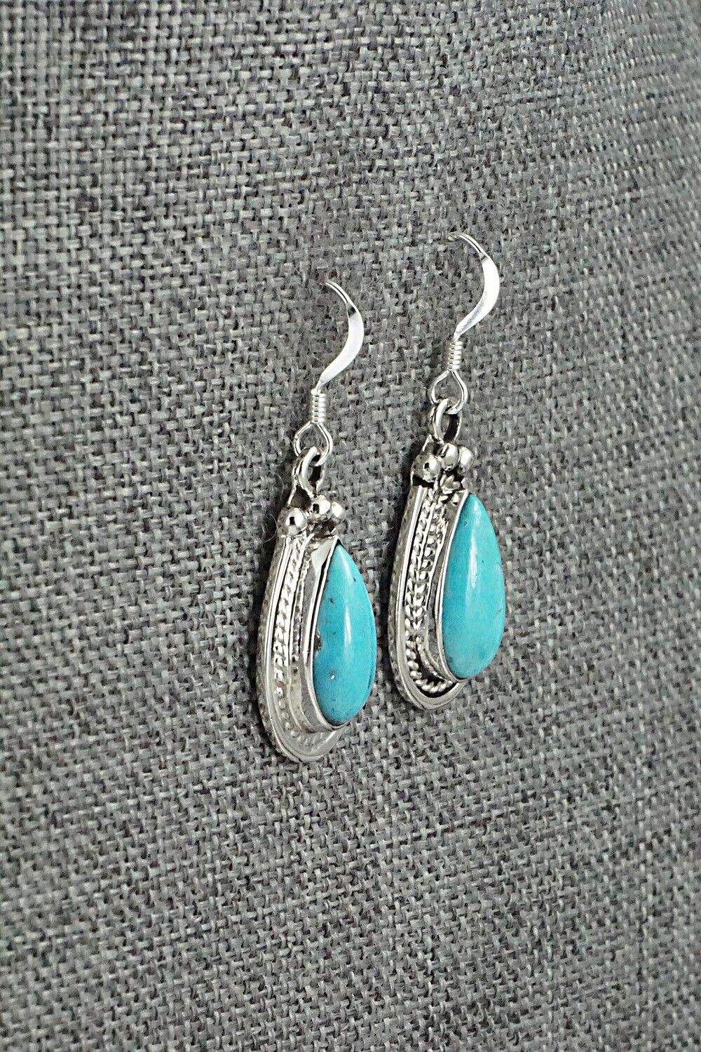 Turquoise & Sterling Silver Earrings - Verley Betone