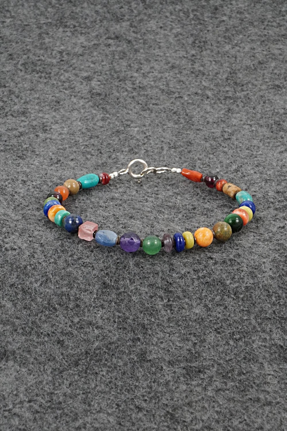 Multi-Stone & Sterling Silver Bracelet - Helen Tsosie