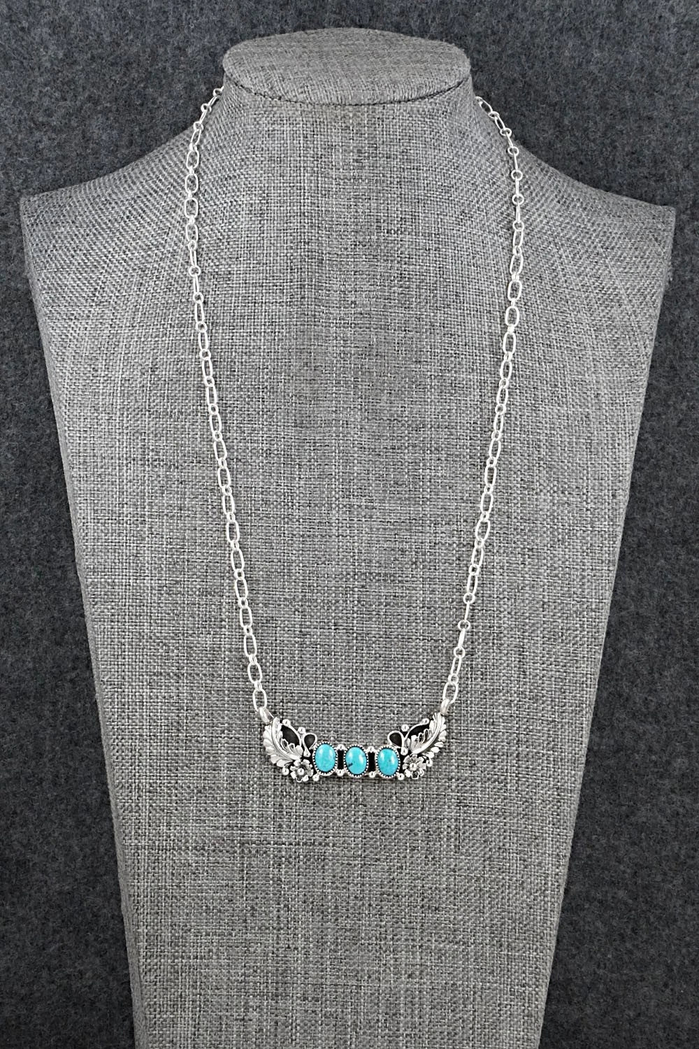 Turquoise & Sterling Silver Necklace - Gwendolyn Burnside