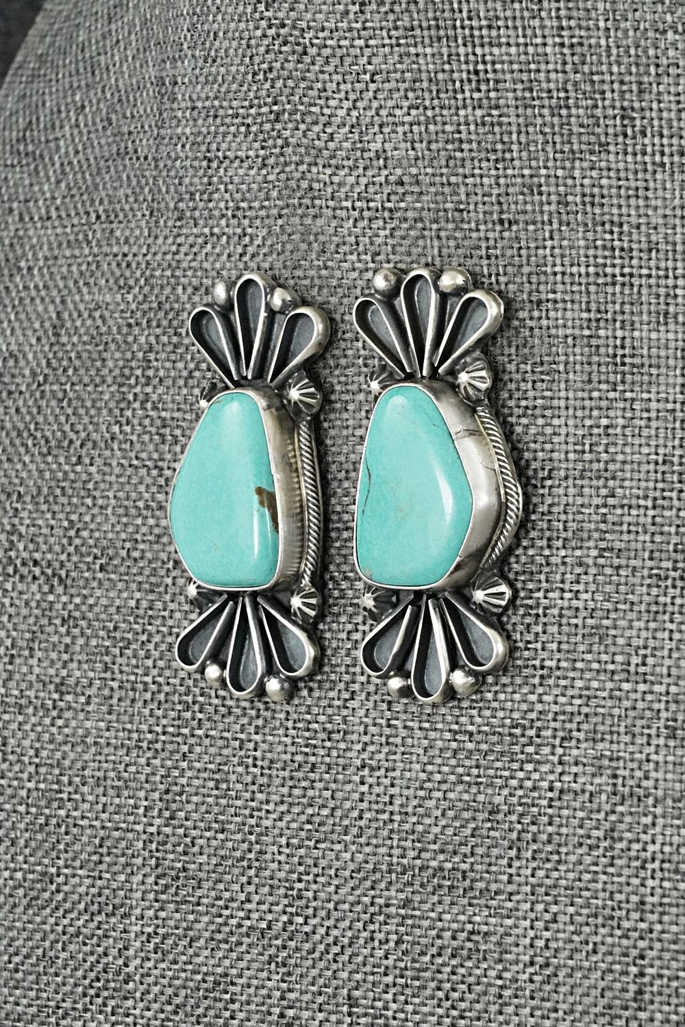Turquoise & Sterling Silver Earrings - Bobby Johnson