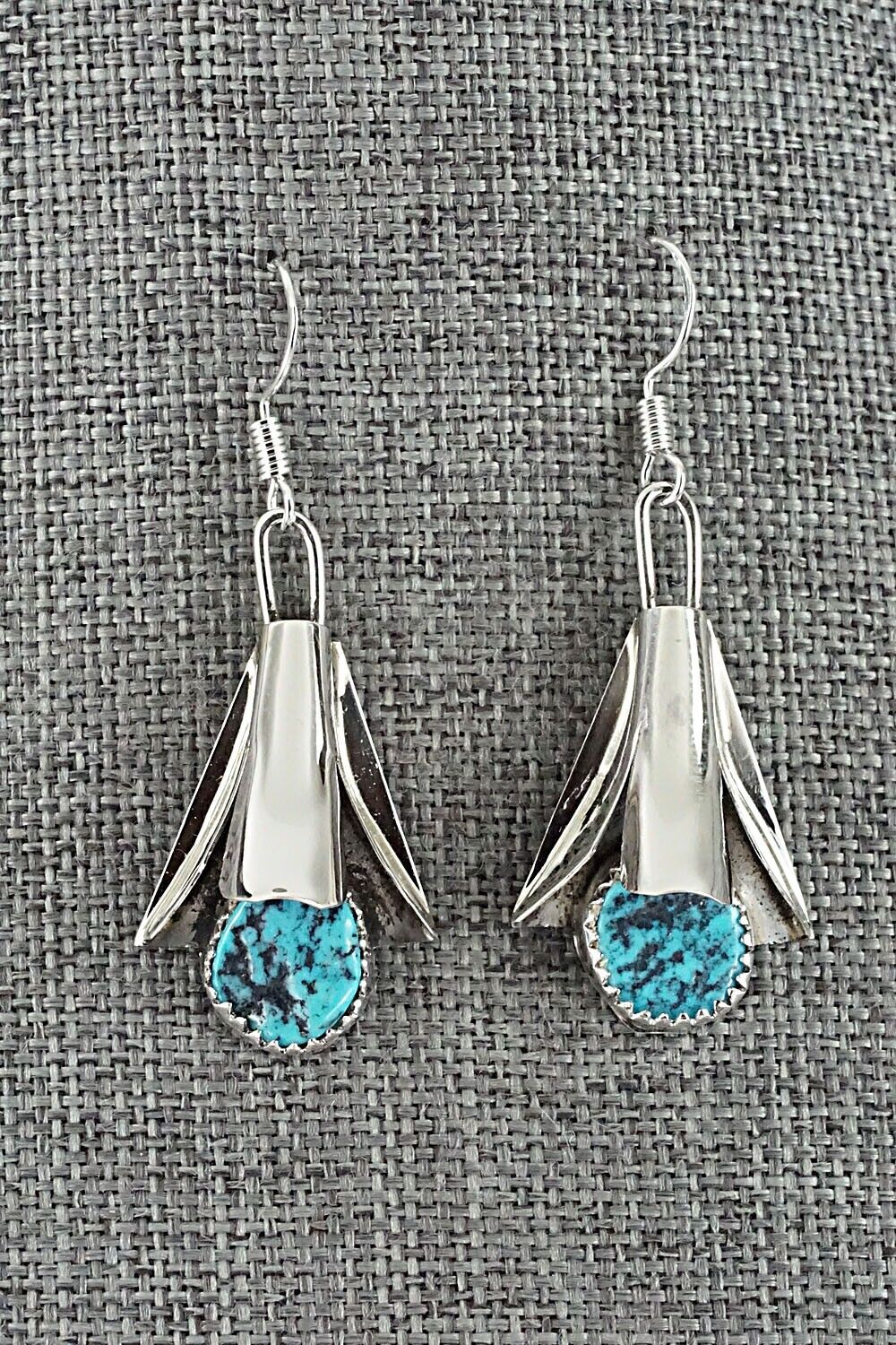 Turquoise, Coral & Sterling Silver Squash Blossom Set - Louise Yazzie