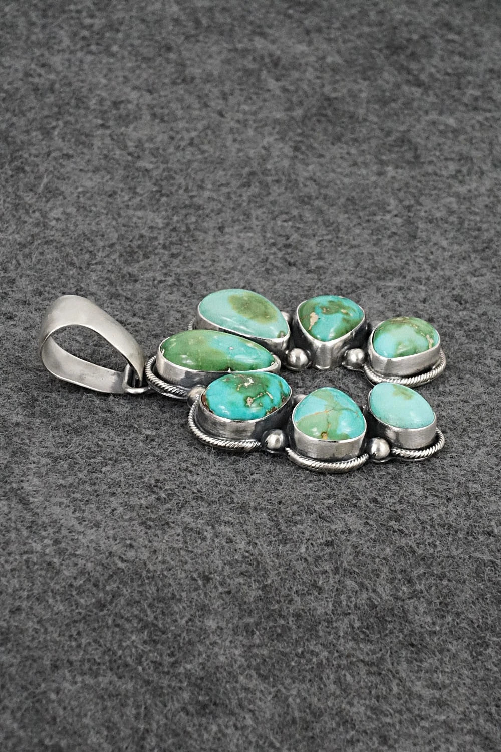 Turquoise & Sterling Silver Pendant - Paul Livingston