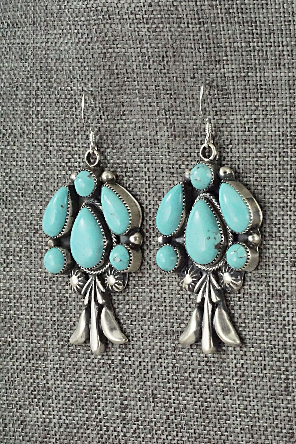 Turquoise & Sterling Silver Earrings - Bobby Platero