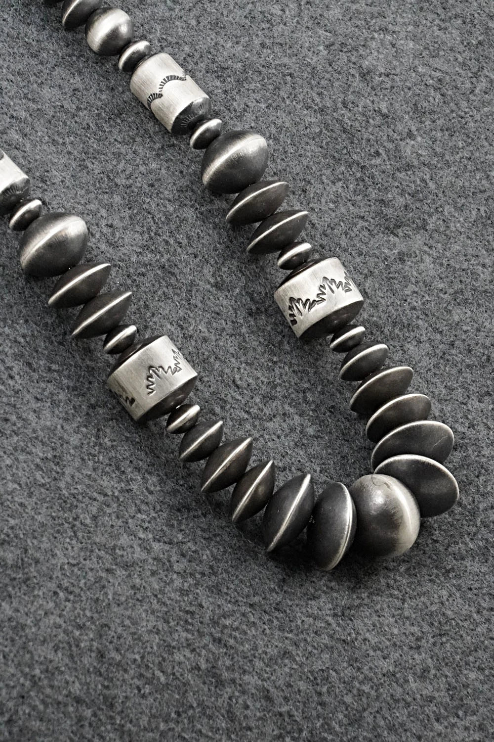 Sterling Silver Navajo Pearl Necklace 28" - Rose Martin
