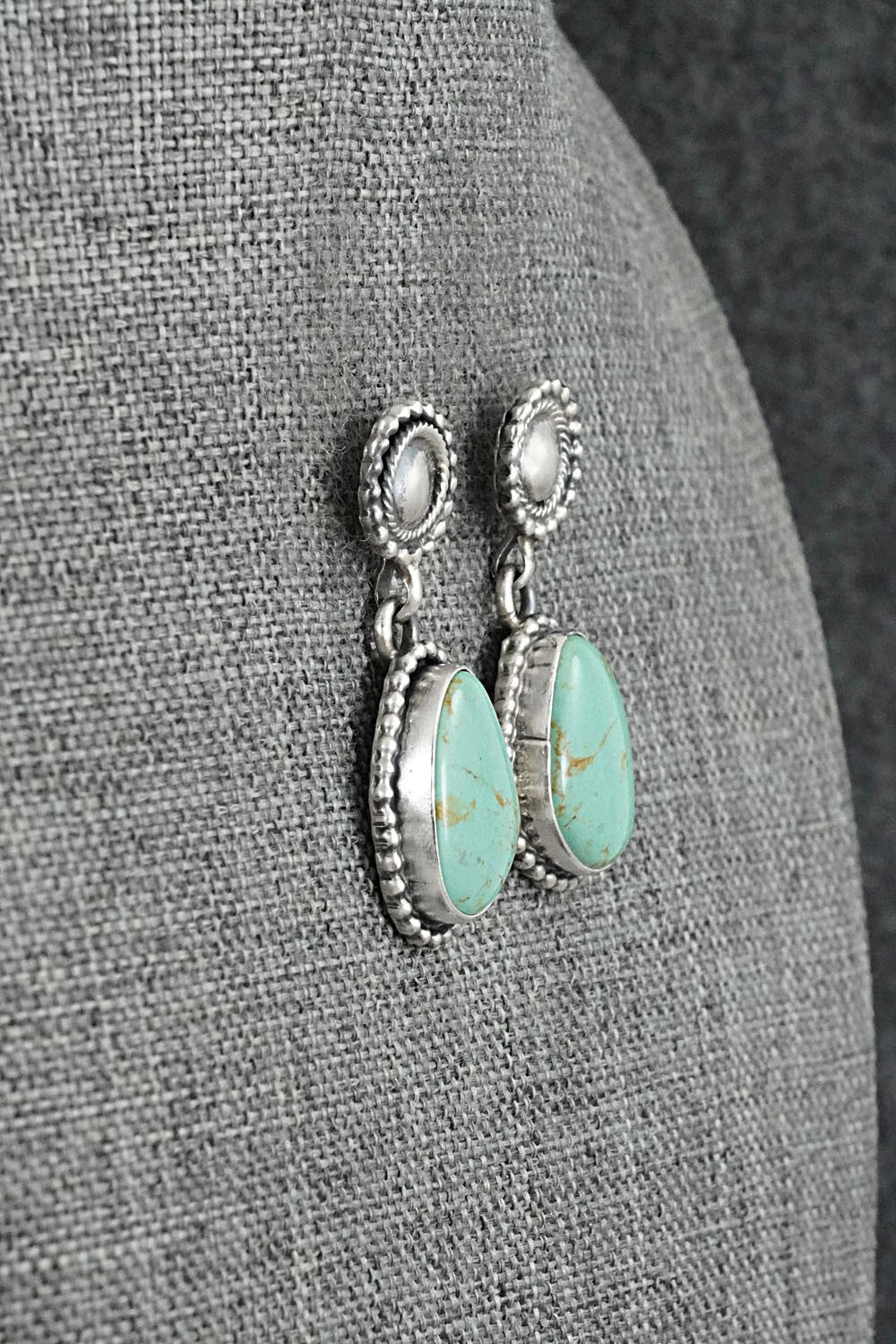 Turquoise & Sterling Silver Earrings - Darrin Livingston