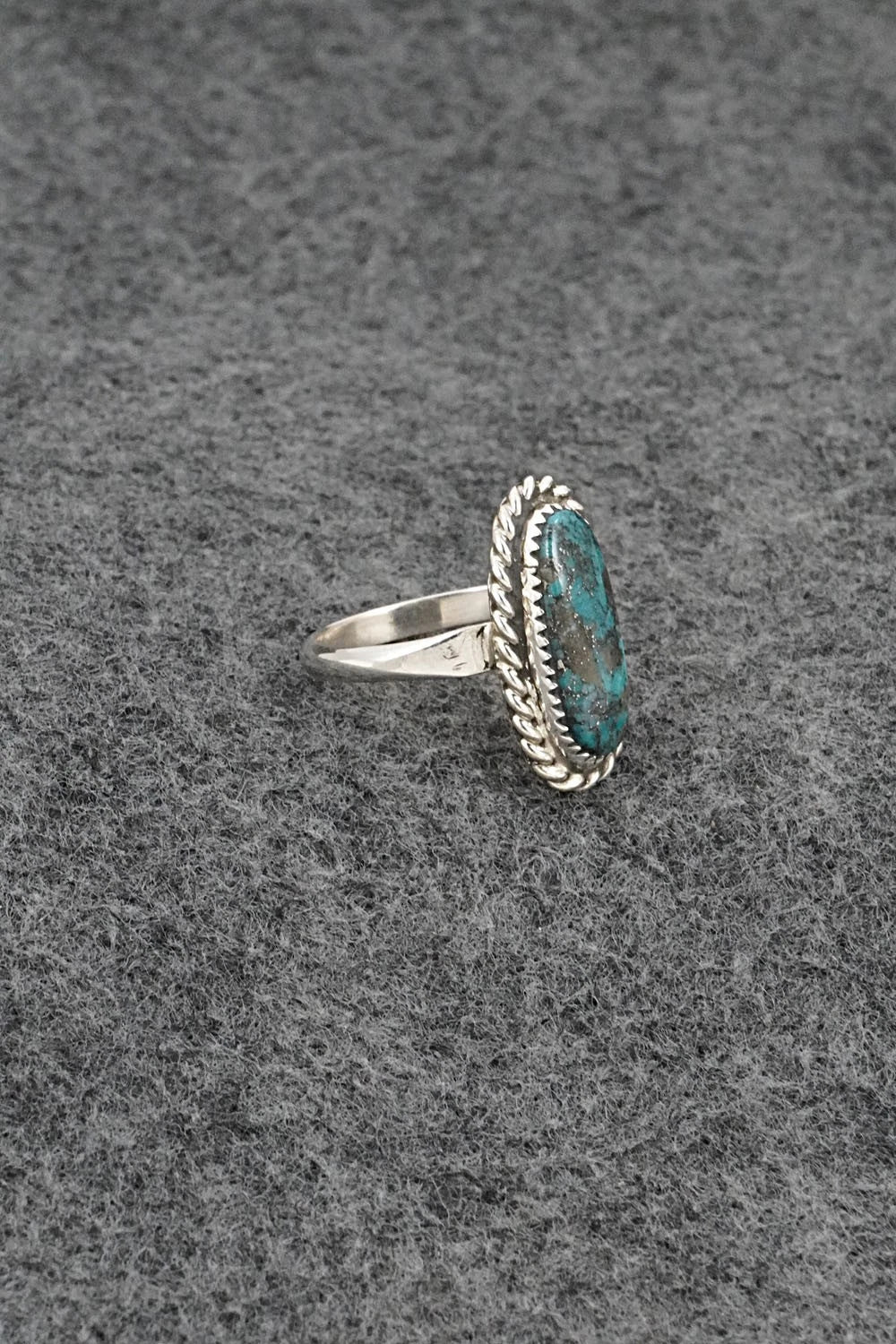 Turquoise & Sterling Silver Ring - Darius Arviso - Size 8