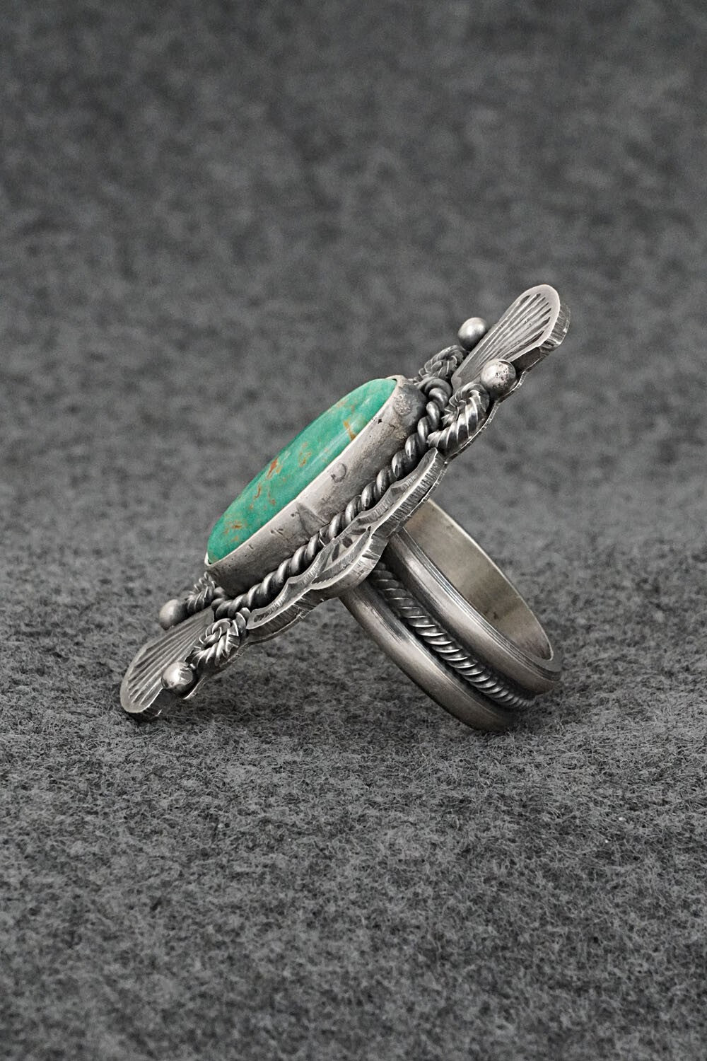Turquoise & Sterling Silver Ring - Michael Calladitto - Size 10
