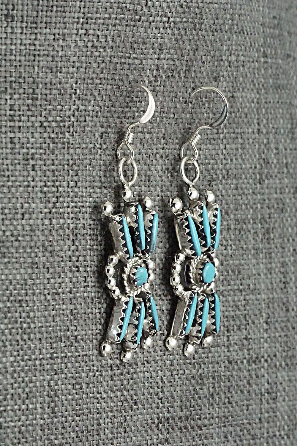 Turquoise & Sterling Silver Squash Blossom Set - Jack Etsate