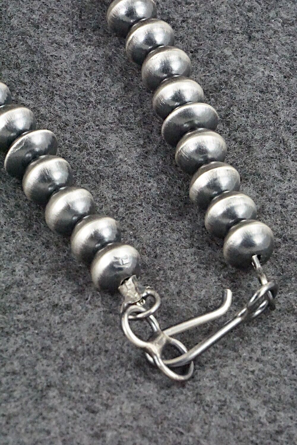 Sterling Silver Navajo Pearl Necklace 24" - Tonisha Haley