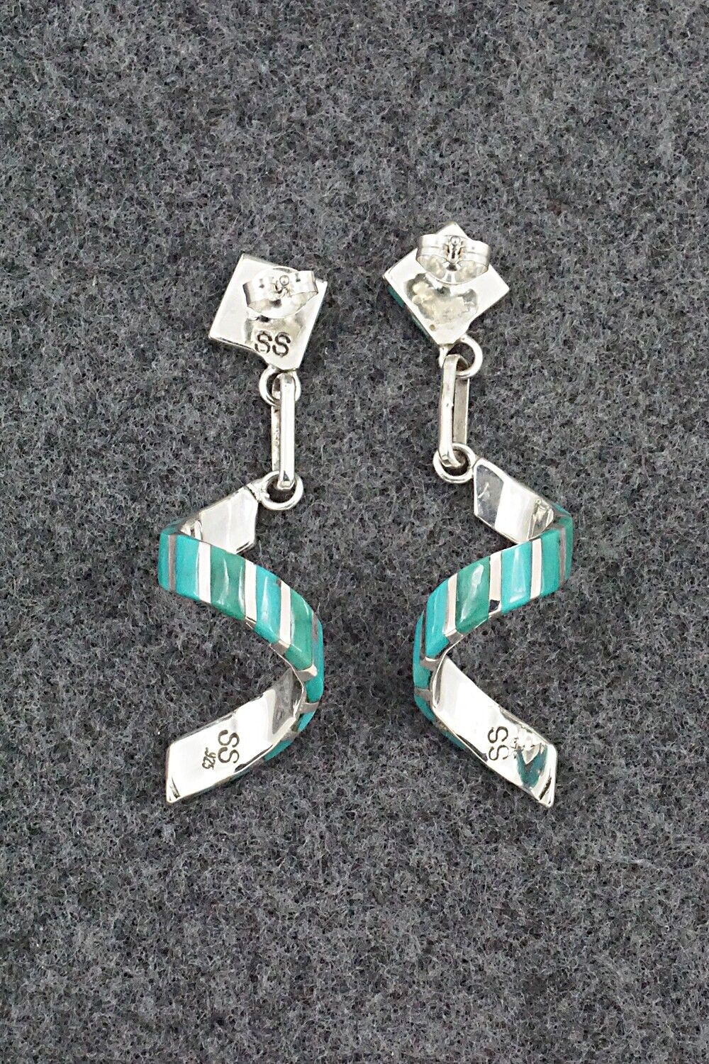 Turquoise & Sterling Silver Earrings - Shawn Shetya