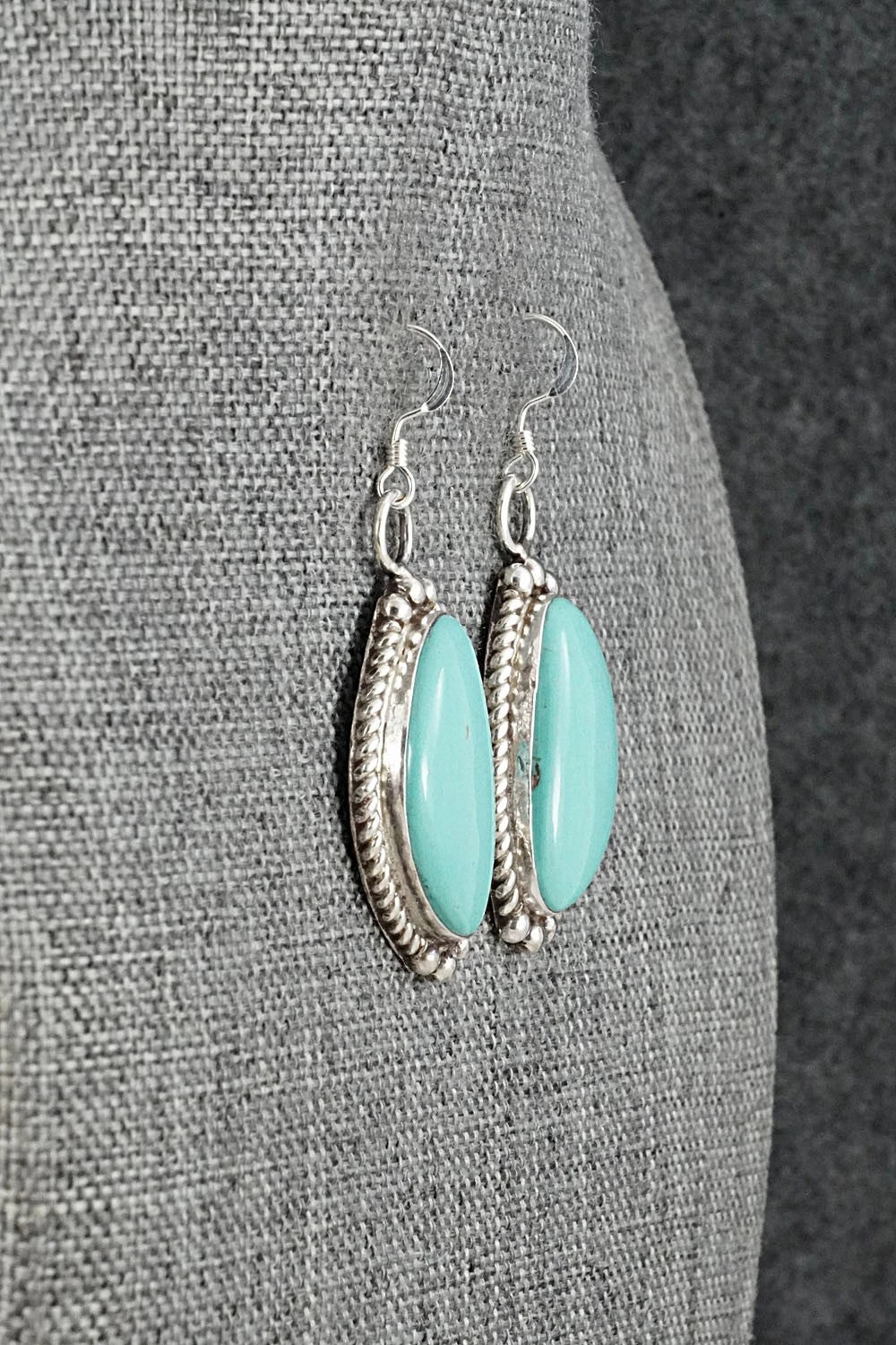 Turquoise & Sterling Silver Earrings - Antwone Brown