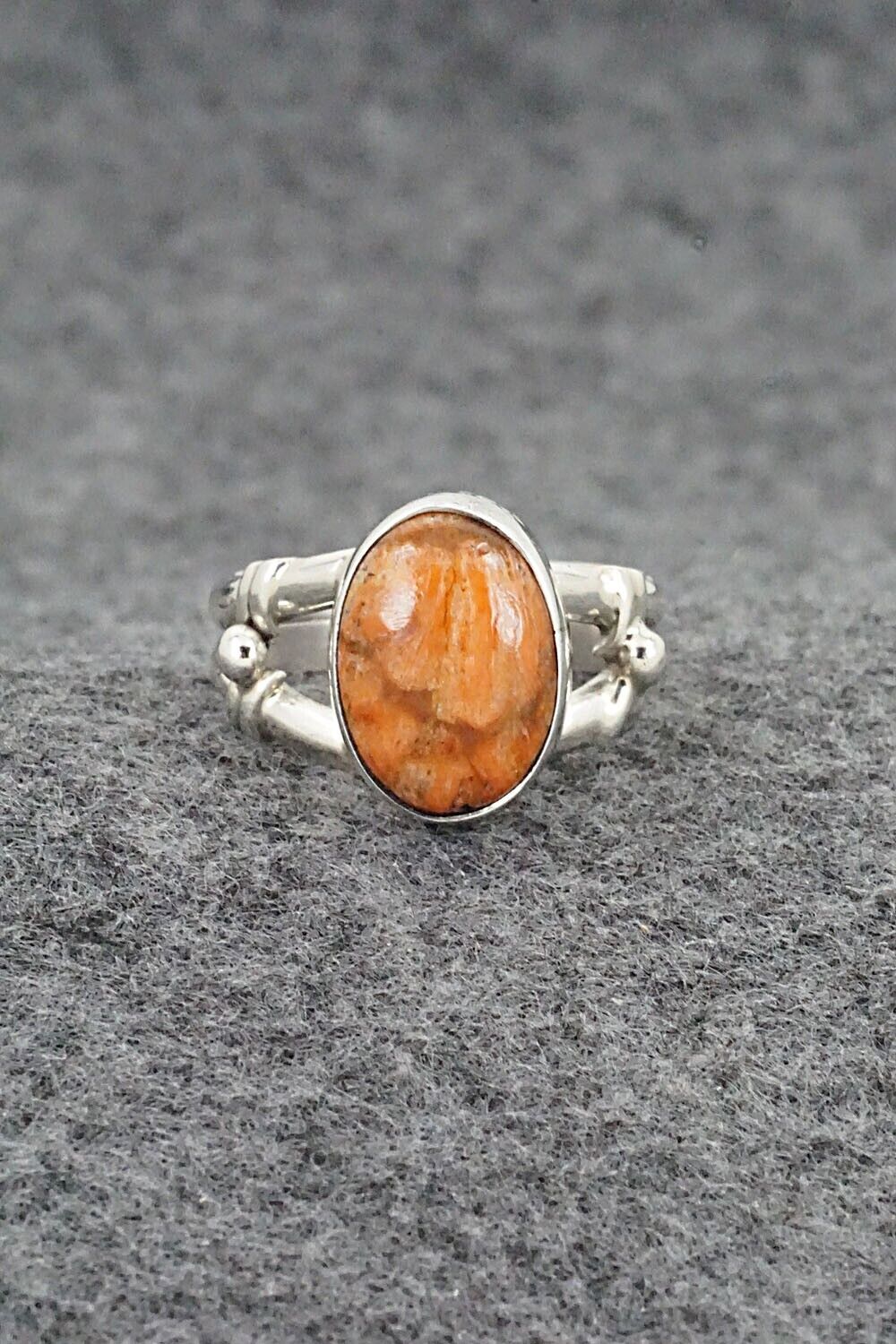 Sponge Coral & Sterling Silver Ring - Andrew Vandever - Size 7.75