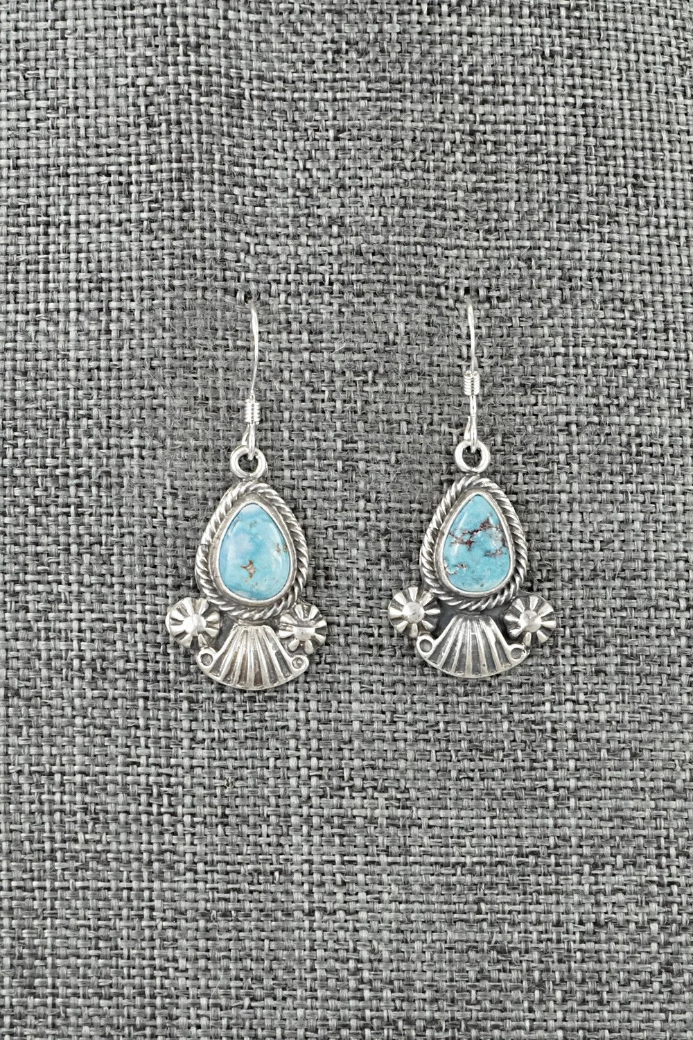 Turquoise & Sterling Silver Earrings - Verley Betone