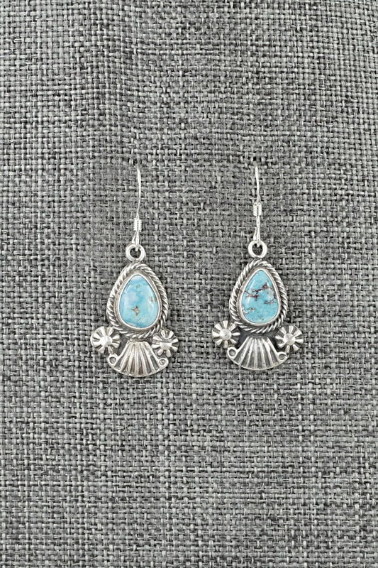 Turquoise & Sterling Silver Earrings - Verley Betone