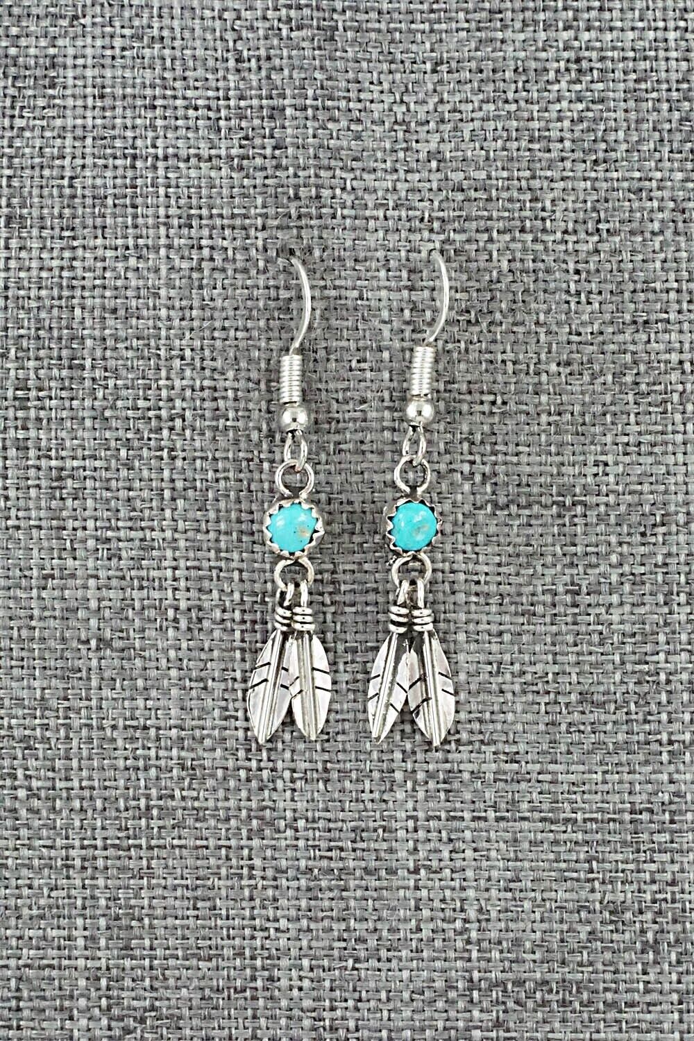 Turquoise & Sterling Silver Earrings - Cornilia Yazhe