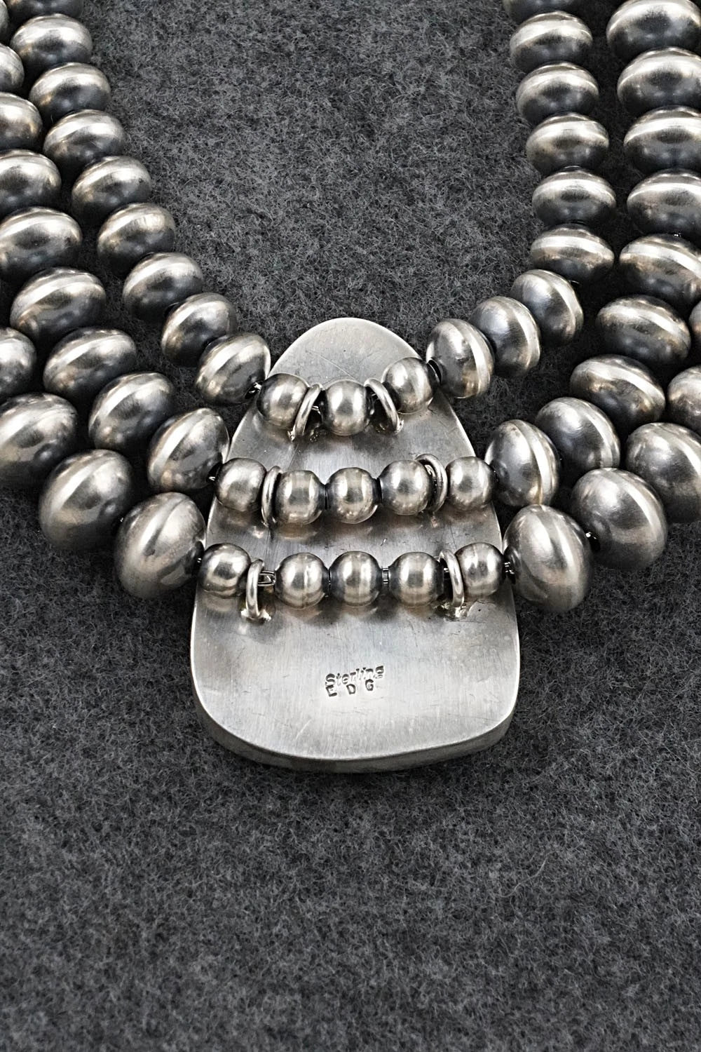 White Buffalo & Sterling Silver Navajo Pearl Necklace - Gruber & Halwood