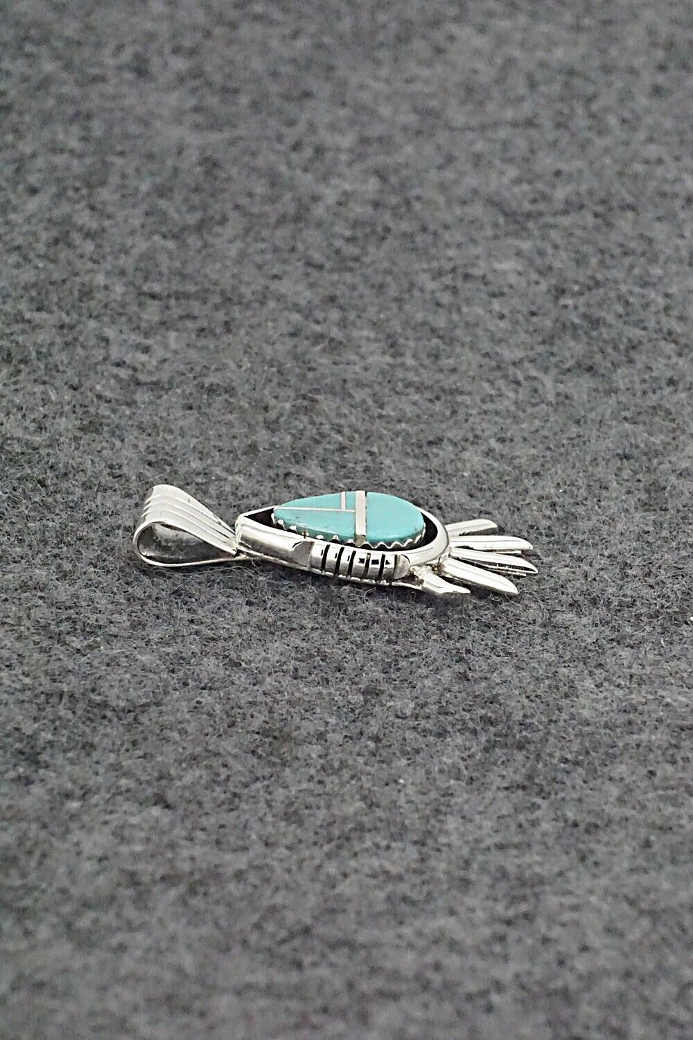 Turquoise & Sterling Silver Pendant - James Manygoats