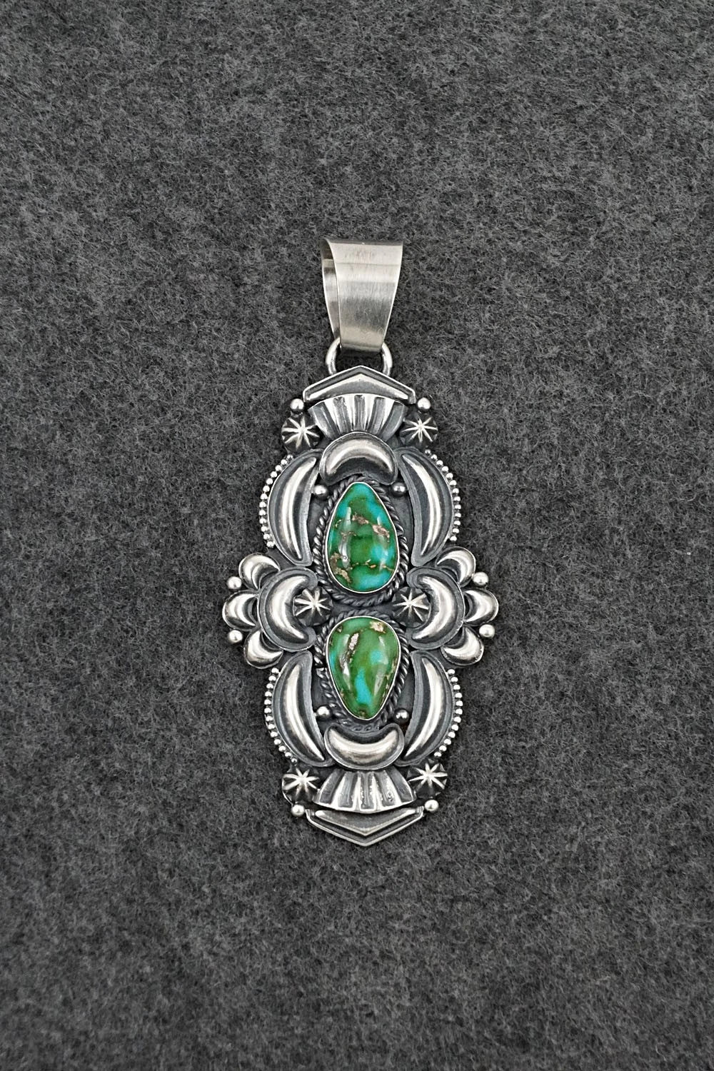 Turquoise and Sterling Silver Pendant - Derrick Gordon